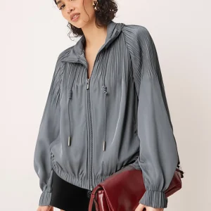 YUDX Autumn Winter Jacket Thickened Collar Drawstring Coat 2025 New Casual Loose Long-sleeved Zipper Women's Cotton Clothing