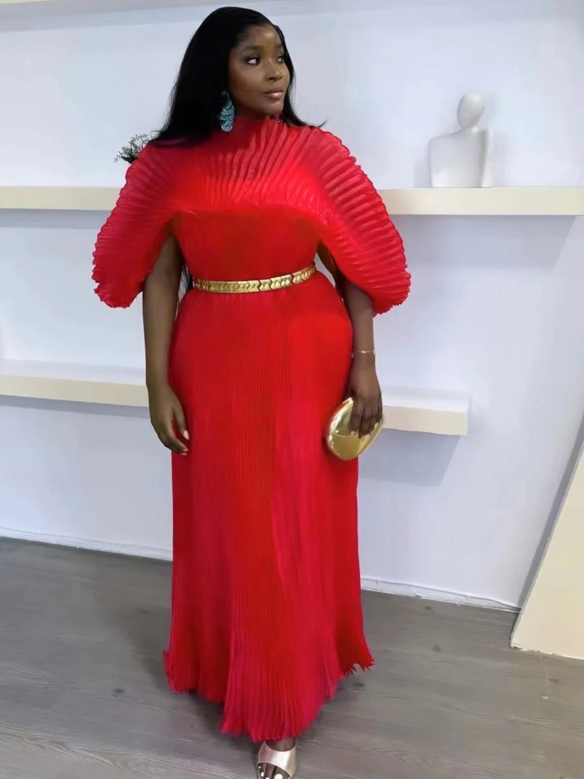 YUDX Pleated 2024 Fall New Handmade Pleated Women's Dresses Loose Plus Size Women's High Smocked Dress Long Dress